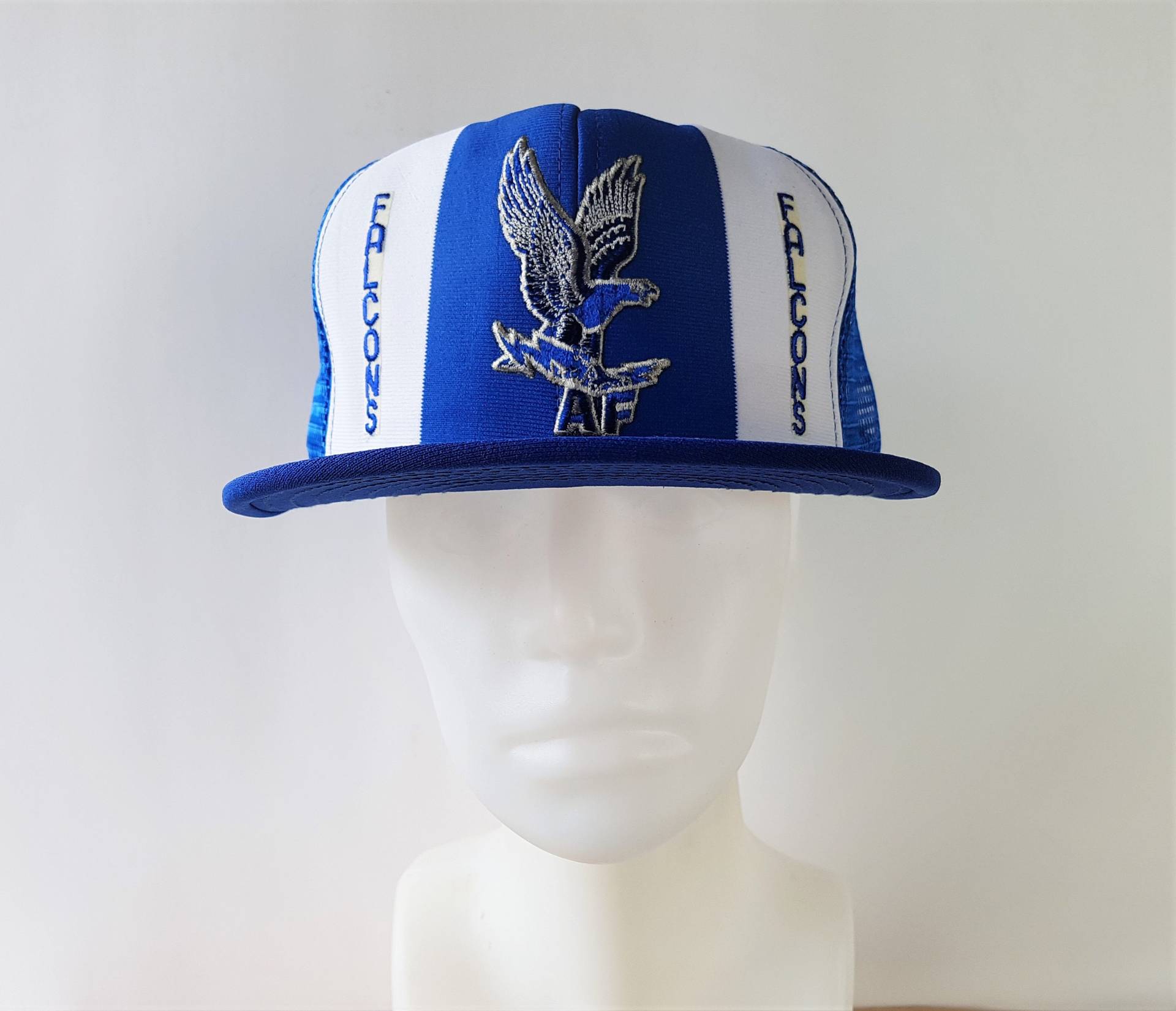 Vintage 80Er Jahre Air Force Falcons "Lucky Stripes' Trucker Cap Made in Usa Offizielle Ajd Snapback Mesh Baseball Double Knit Nylon Rare von HatsForward