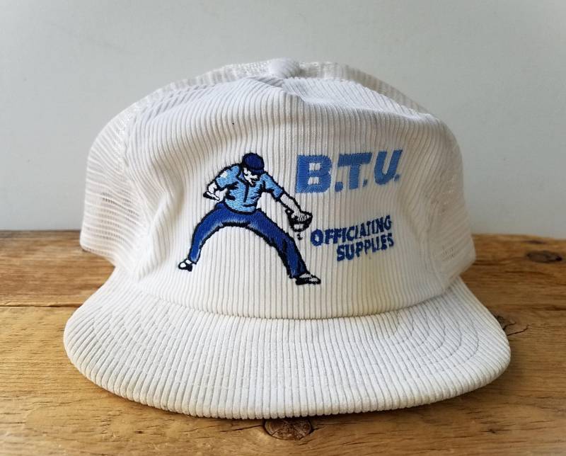 Vintage 80Er Jahre Btu Corduroy Trucker Hat - Union Made Snapback Baseball Cap von HatsForward