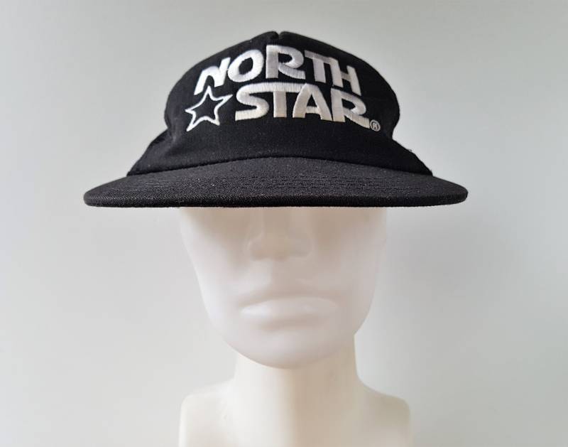 Vintage 80Er Jahre Seltene North Star Schuhe Trucker Hut Made in Usa Schwarze Mesh Snapback Baseball Cap Bestickte Promo One Size Ballcap von HatsForward