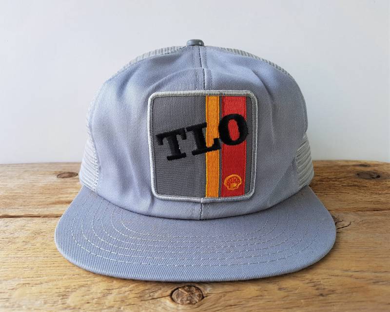 Vintage 80Er Jahre Shell Tlo Motor Öl Schmierstoff Trucker Hut Made in Canada Grau Mesh Snapback Promo Wear Cap Defunct Patch Racing Sprint Ballcap von HatsForward