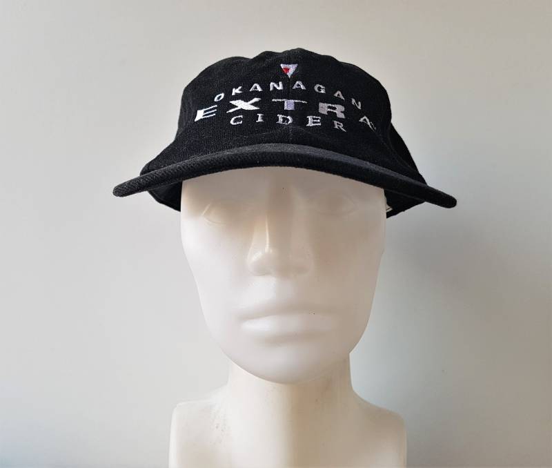 Vintage 90Er Jahre Okanagan Extra Cider "Serious Reüssungen' Strapback Hut Schwarz Baseball Dad Cap Alkohol Promo Western Concepts Golfing Ballcap von HatsForward