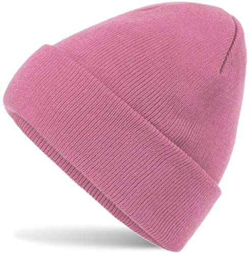 HatStar Wintermütze | Damen Beanie Mütze | Herren Feinstrick Beanie | für Frauen Männer Unisex | Cuffed Hats Weich & Warm (Classic pink) von Hatsatar