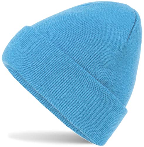 HatStar Wintermütze | Damen Beanie Mütze | Herren Feinstrick Beanie | für Frauen Männer Unisex | Cuffed Hats Weich & Warm (surf Blue) von Hatsatar