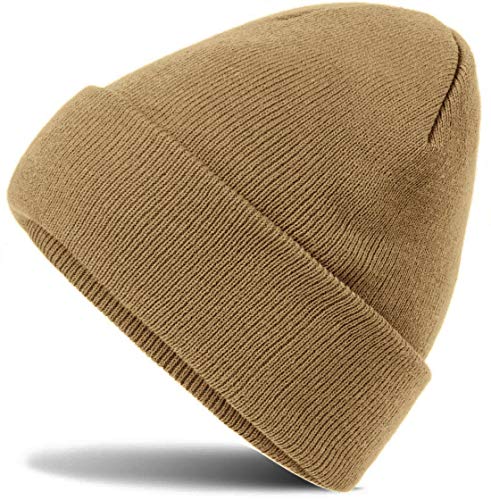 HatStar Wintermütze | Damen Beanie Mütze | Herren Feinstrick Beanie | für Frauen Männer Unisex | Cuffed Hats Weich & Warm (Caramel) von Hatsatar