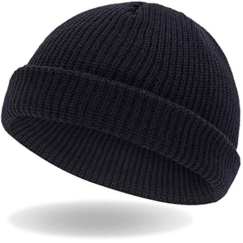 Hatstar Trawler Unisex Beanie Mütze Seemanns Fishers Mütze für Damen und Herren (Black) von Hatstar