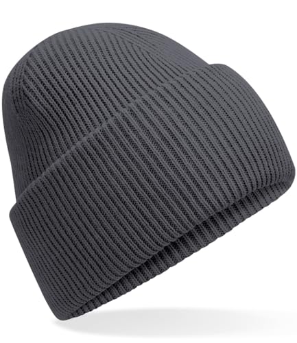 Hatstar Warme Damen Beanie Mütze | Herren Wintermütze | Strickmütze | Für Damen und Herren (Dunkelgrau) von Hatstar