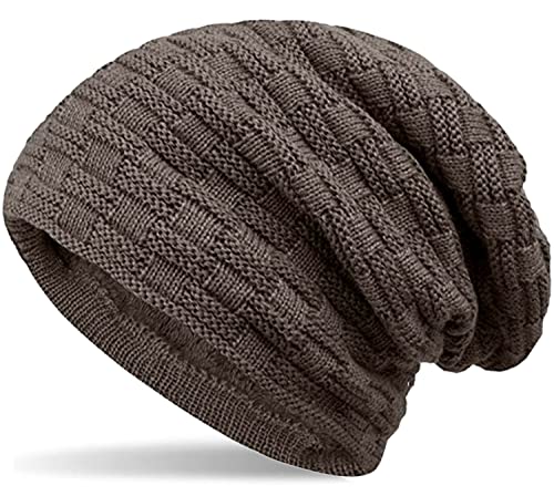 Hatstar Warme gefütterte Feinstrick Damen Beanie Herren Mütze | mit Flecht Muster und sehr weichem Fleece Innenfutter | Unisex Wintermütze weich & warm (4 | Khaki braun) von Hatstar