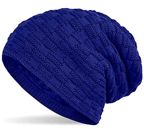 Hatstar Warme gefütterte Feinstrick Damen Beanie Mütze | Herren Mütze | mit Flecht Muster und sehr weichem Fleece Innenfutter | Unisex Wintermütze weich & warm (16 | Royalblau) von Hatstar