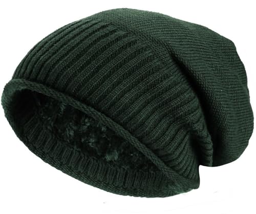 Hatstar Warme gefütterte Feinstrick Damen Beanie Mütze | Herren Wintermütze | mit sehr weichem Fleece Innenfutter | Unisex weich & warm (Oliv) von Hatstar