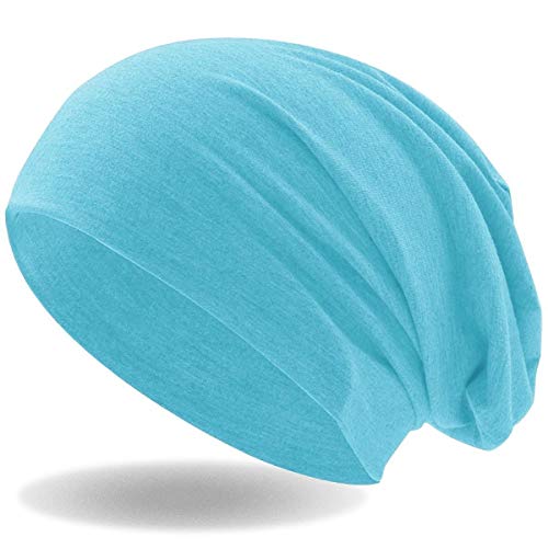 Hatstar® Klassische Slouch Long Beanie Mütze | leicht und weich | für Damen und Herren | Übergangsmütze für Frühling und Sommer (Hellblau) von Hatstar