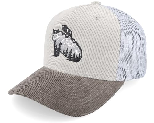 Hatstore Bear & Nature Cord Grey/Darkgrey Trucker Cap - Grösse: One Size - (55-60 cm) von Hatstore