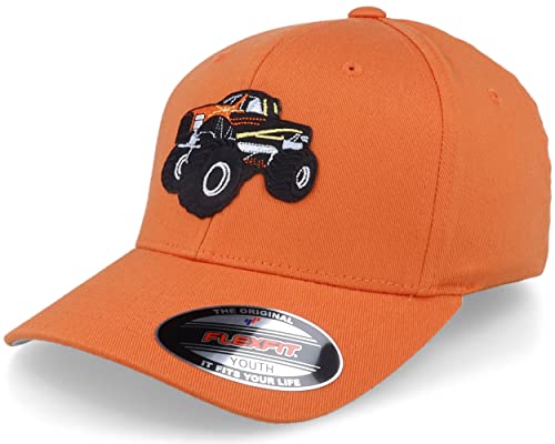 Hatstore Cool Monster Truck Orange Flexfit Cap - Grösse: Youth - (53-56 cm) von Hatstore