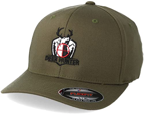 Hatstore Deer Hunter Olive Flexfit Cap - Grösse: L/XL - (58-61 cm) von Hatstore