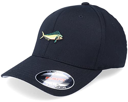 Hatstore Dorado Mahi Mahi Fish Black Flexfit Cap - Grösse: S/M - (55-58 cm) von Hatstore