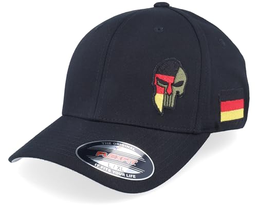 Hatstore Germany Army Skull Black Wooly Combed Flexfit Cap - Grösse: L/XL - (58-61 cm) von Hatstore