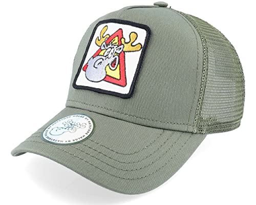 Hatstore Hälge Road Sign Olive Trucker Cap - Grösse: One Size - (55-60 cm) von Hatstore