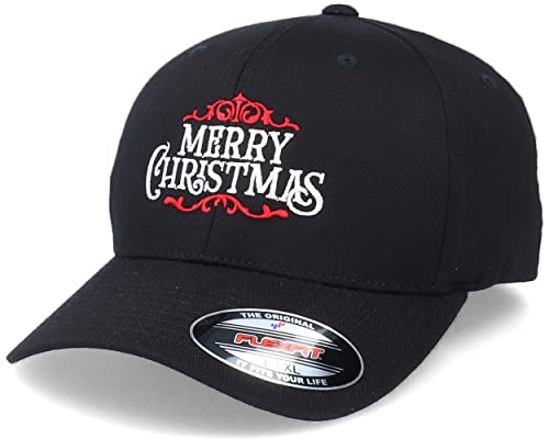 Hatstore Merry Christmas Black Flexfit Cap - Grösse: L/XL - (58-61 cm) von Hatstore