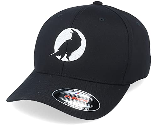 Hatstore Moon Crow Silhouette Black Flexfit Cap - Grösse: L/XL - (58-61 cm) von Hatstore