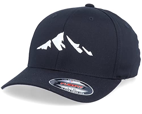 Hatstore Mountain Silhouette Black Flexfit Cap - Grösse: S/M - (55-58 cm) von Hatstore