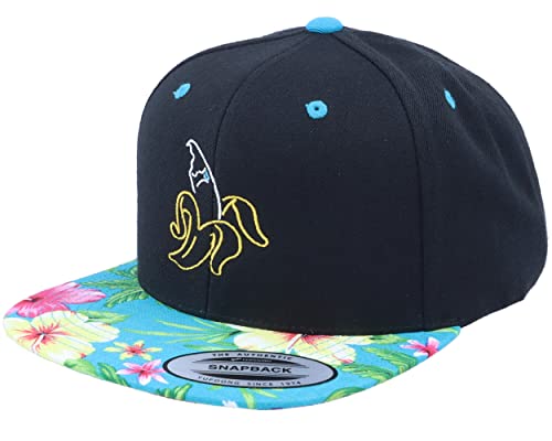 Hatstore Neon Summer Banana Hawaiian Black/Aqua Snapback Cap - Grösse: One Size - (55-60 cm) von Hatstore