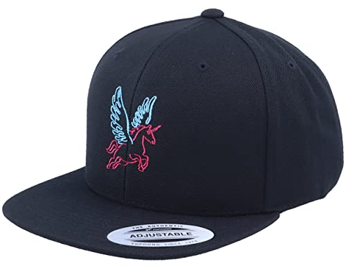 Hatstore Neon Summer Unicorn Black Snapback Cap - Grösse: Child - (51-53 cm) von Hatstore