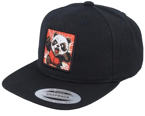 Hatstore Panda Action Patch Black Snapback Cap - Grösse: Child - (51-53 cm) von Hatstore
