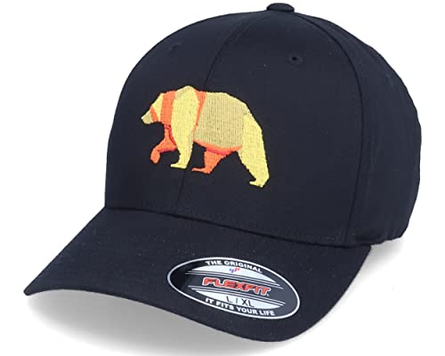 Hatstore Paper Bear Black Flexfit Cap - Grösse: S/M - (55-58 cm) von Hatstore