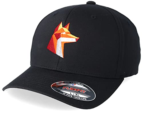 Hatstore Paper Fox Black Flexfit Cap - Grösse: S/M - (55-58 cm) von Hatstore