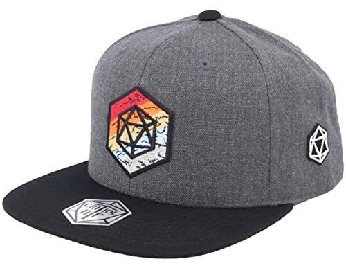 Hatstore Rainbow Hex D20 Patch Charcoal/Black Snapback Cap - Grösse: One Size - (55-60 cm) von Hatstore