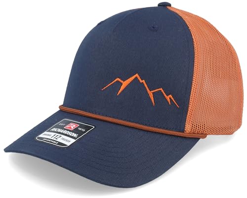 Hatstore Small Mountain 112fpr Split Navy/Orange/Orange Trucker Cap - Grösse: One Size - (55-60 cm) von Hatstore