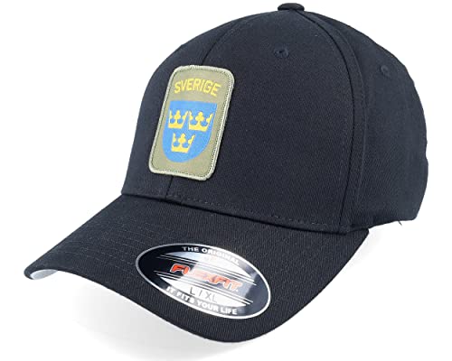 Hatstore Sverige Sweden Army Badge Black Flexfit Cap - Grösse: L/XL - (58-61 cm) von Hatstore