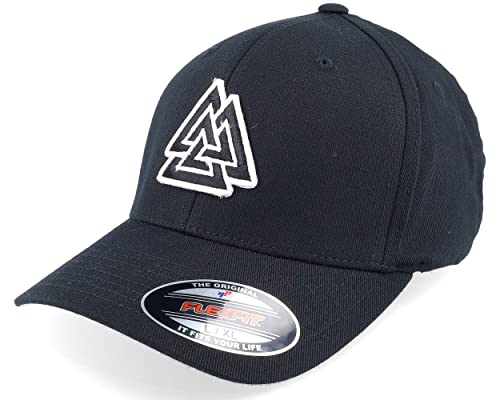 Hatstore Valknut 3D Patch Black Flexfit Cap - Grösse: L/XL - (58-61 cm) von Hatstore