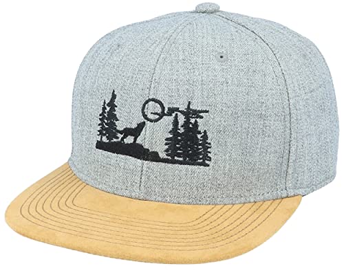 Hatstore Wolf Nature Silhouette Grey/Suede Snapback Cap - Grösse: One Size - (55-60 cm) von Hatstore