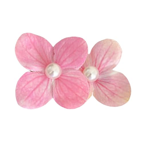 1 x raffinierte 2-lagige Haarnadel aus Stoff mit Perlen, sicherer Halt für langanhaltende weibliche Frisuren, Perlen-Haarspange für Damen von Hattba