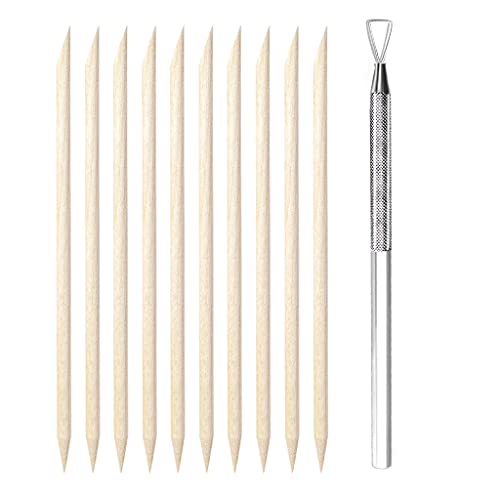 10/20 Stück Frauen Lady Doppelende Nagelkunst Holz Stick Nagelhautschieber Entferner Pediküre Professionelle Nägel Werkzeug Holz Stick Nagelhautschieber von Hattba