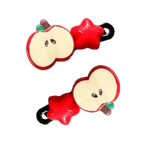2 Stück/Packung Kinder-Kopfschmuck mit Fruchtstern-Haarspange in Bonbonfarben, modisches Haarzubehör für den täglichen Gebrauch von Hattba