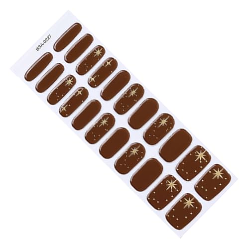 22 x Gel-Nagelstreifen, mühelose Anwendung ohne UV-Licht, ideal für vielbeschäftigte Frauen und Mädchen von Hattba
