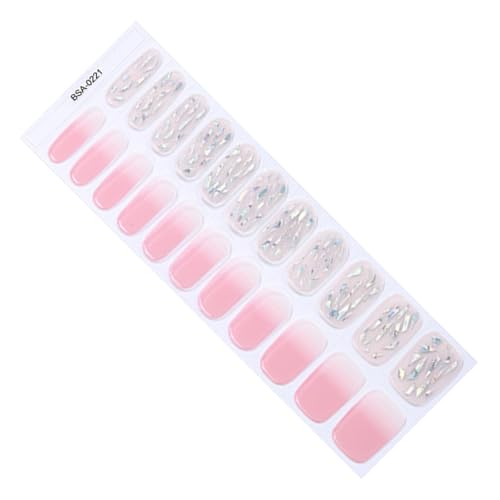 22 x Gel-Nagelstreifen, mühelose Anwendung ohne UV-Licht, ideal für vielbeschäftigte Frauen und Mädchen von Hattba