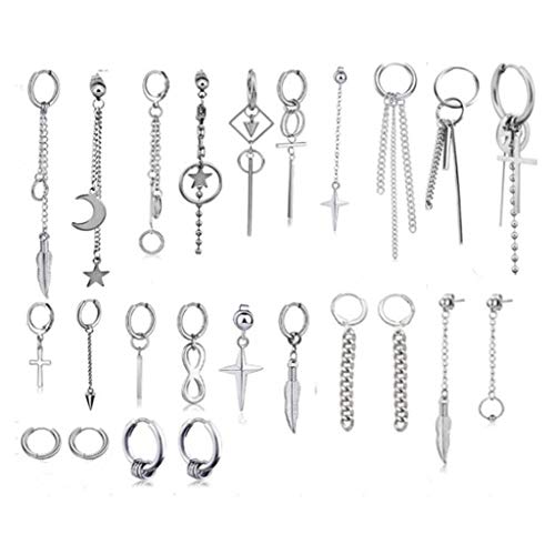 24 x lange Hängeohrringe aus Edelstahl, Huggie-Creolen, Scharnieranhänger, Schmuckanhänger 24 x lange Hängeohrringe aus Edelstahl, Huggie-Creolen, Scharnieranhänger, Schmuckanhänger von Hattba