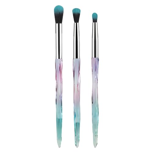3-teiliges Lidschatten-Pinsel-Set, professionelle Make-up-Pinsel mit weichen synthetischen Haaren und Kristallgriff, professionelle Augenpinsel, Lidschatten von Hattba