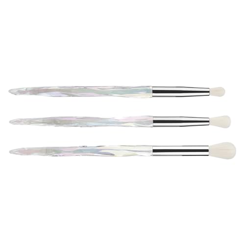 3-teiliges Lidschatten-Pinsel-Set, professionelle Make-up-Pinsel mit weichen synthetischen Haaren und Kristallgriff, professionelle Augenpinsel, Lidschatten von Hattba
