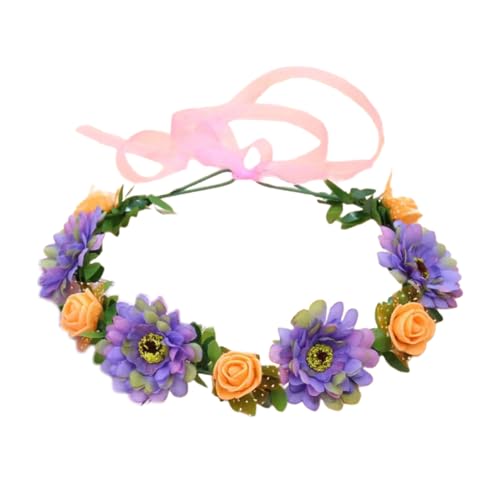 Brautblumenkrone für Hochzeit, Blumengirlanden, Krone, Haarkranz, Blumenstirnbänder, Damen, Braut, Blumen-Stirnbänder für Mädchen von Hattba
