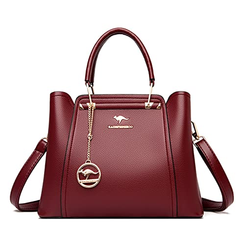 Damen Crossbody Bag Luxus 3 Schichten Schultertaschen PU Leder Handtaschen Große Kapazität Tote Bag Herbst Winter Dating Tasche Große Kapazität Tasche für Frauen Weiche PU Schultertasche Luxus von Hattba