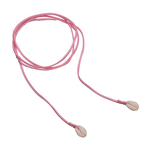 Einzigartige Hip-Hop-Halskette, Y2K, Doppelschalen-Charm, Schlüsselbein-Kette, Punk, verstellbares Seil, Choker, Schmuck, Geschenk, für Damen und Mädchen, Hip-Hop-Muschel-Choker-Halskette von Hattba