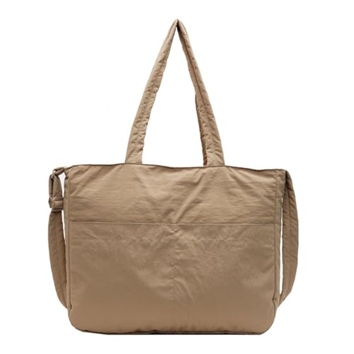 Elegante Damen-Handtasche, Nylongewebe, geräumige Schultertasche, Umhängetasche, lässige Handtasche für Einkaufen und Arbeit, Crossbody-Tasche, khaki, One Size Elegante Damen-Handtasche, Nylongewebe, geräumige Schultertasche, Umhängetasche, lässige Handtasche für Einkaufen und Arbeit, Crossbody-Tasche, khaki, One Size von Hattba