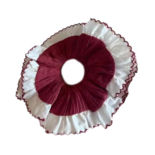 Elegante Spitzenbordüre, mehrschichtige Rüschen, Haargummis, Haargummi für Damen und Mädchen von Hattba