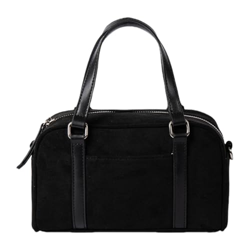 Elegante Umhängetasche für Damen, zarte Handtasche mit verstellbarem Riemen, Crossbody-Geldbörse, Tragegriff oben, für Damen, Schwarz , One Size von Hattba