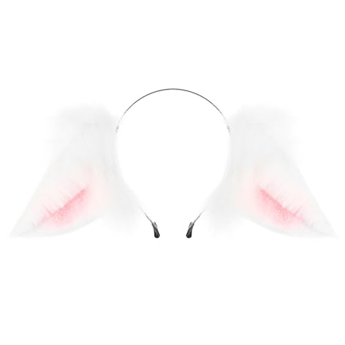 Füchse Kunstpelze Ohren Stirnband Halloween Fasching Cosplay Kostüm handgefertigt Tier Pelzohren Haarreifen Frauen Füchse Kunstpelze Stirnband von Hattba