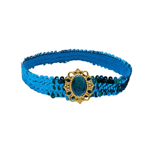 Glitzernde Pailletten-Stirnbänder, Strass, elastische Haarbänder, Haarteile, stilvolles Haar-Accessoire für Damen und Mädchen von Hattba