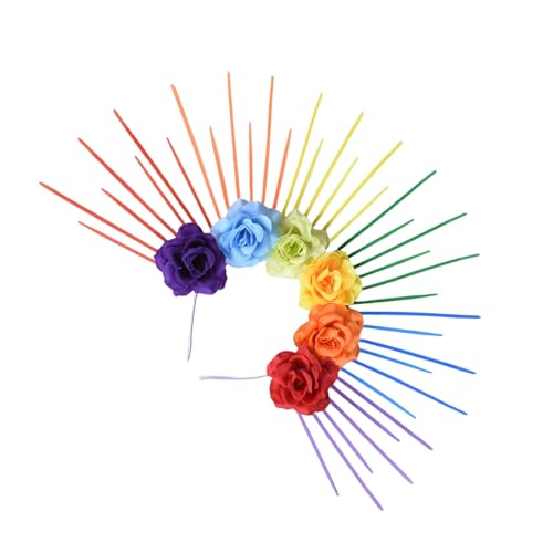 Haarreif mit Regenbogen-Blume, handgefertigt, stilvolles Haar-Accessoire für den täglichen Gebrauch auf Partys Haarreif mit Regenbogen-Blume, handgefertigt, stilvolles Haar-Accessoire für den täglichen Gebrauch auf Partys von Hattba